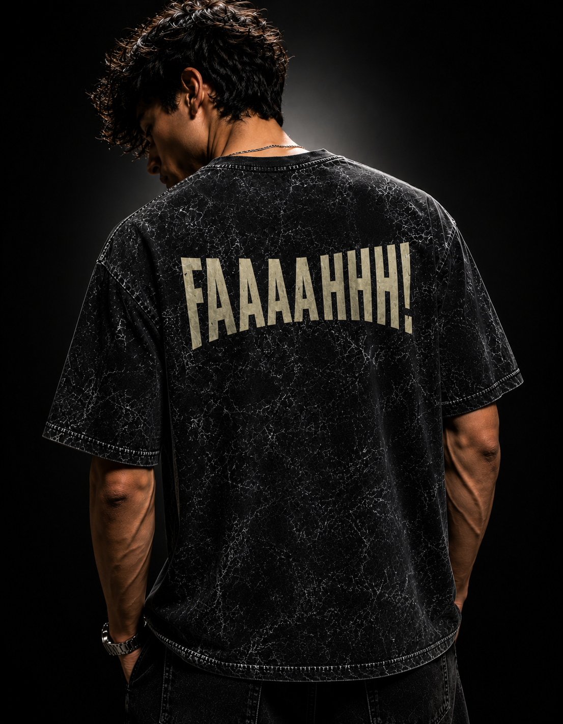 FAAAHHH! Acid Washed Oversized Tee