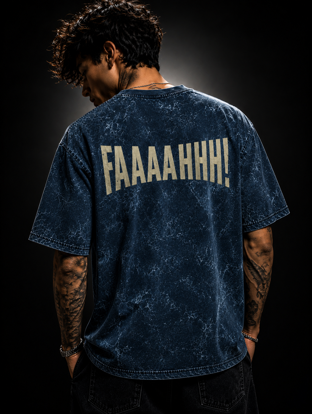 FAAAHHH! Acid Washed Oversized Tee