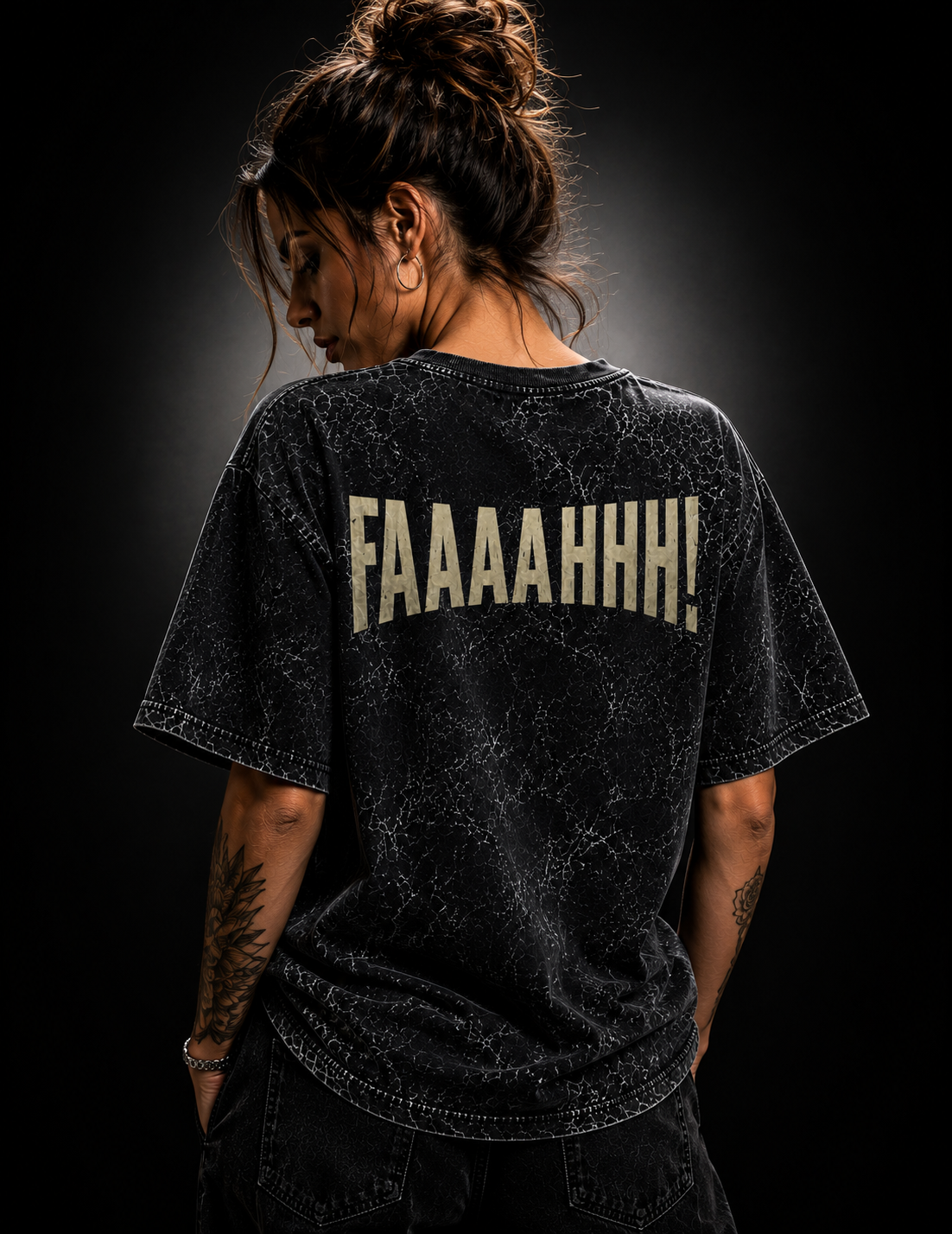 FAAAHHH! Acid Washed Oversized Tee